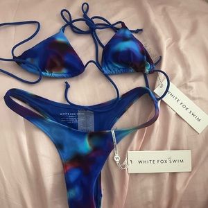 Never worn white fox bikini💙